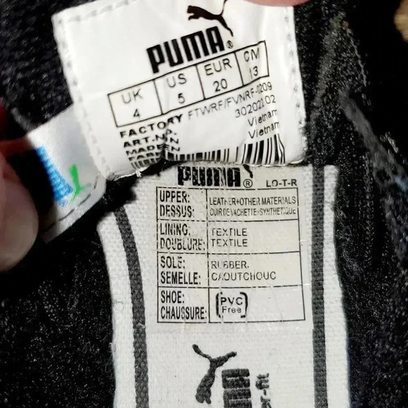 Puma x Ferrari Logo Sneakers Leather Shoes Baby Toddler Size 5 - Picture 6 of 6